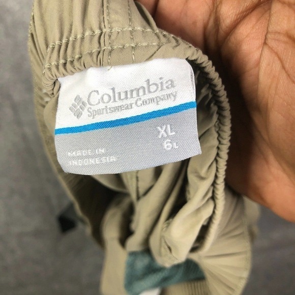 Columbia Shorts Adult XL Extra Large 6L Beige Belted Hiking Lightweight - Picture 7 of 9